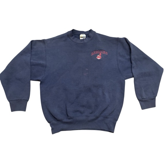 Artex Other - Cleveland Indians Vintage 90s Artex MLB Chief Wahoo Sweatshirt Crewneck Blue M